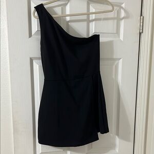 Black One-Shoulder Romper